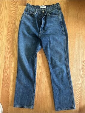 Agolde women’s  Dark Blue Straight Jeans